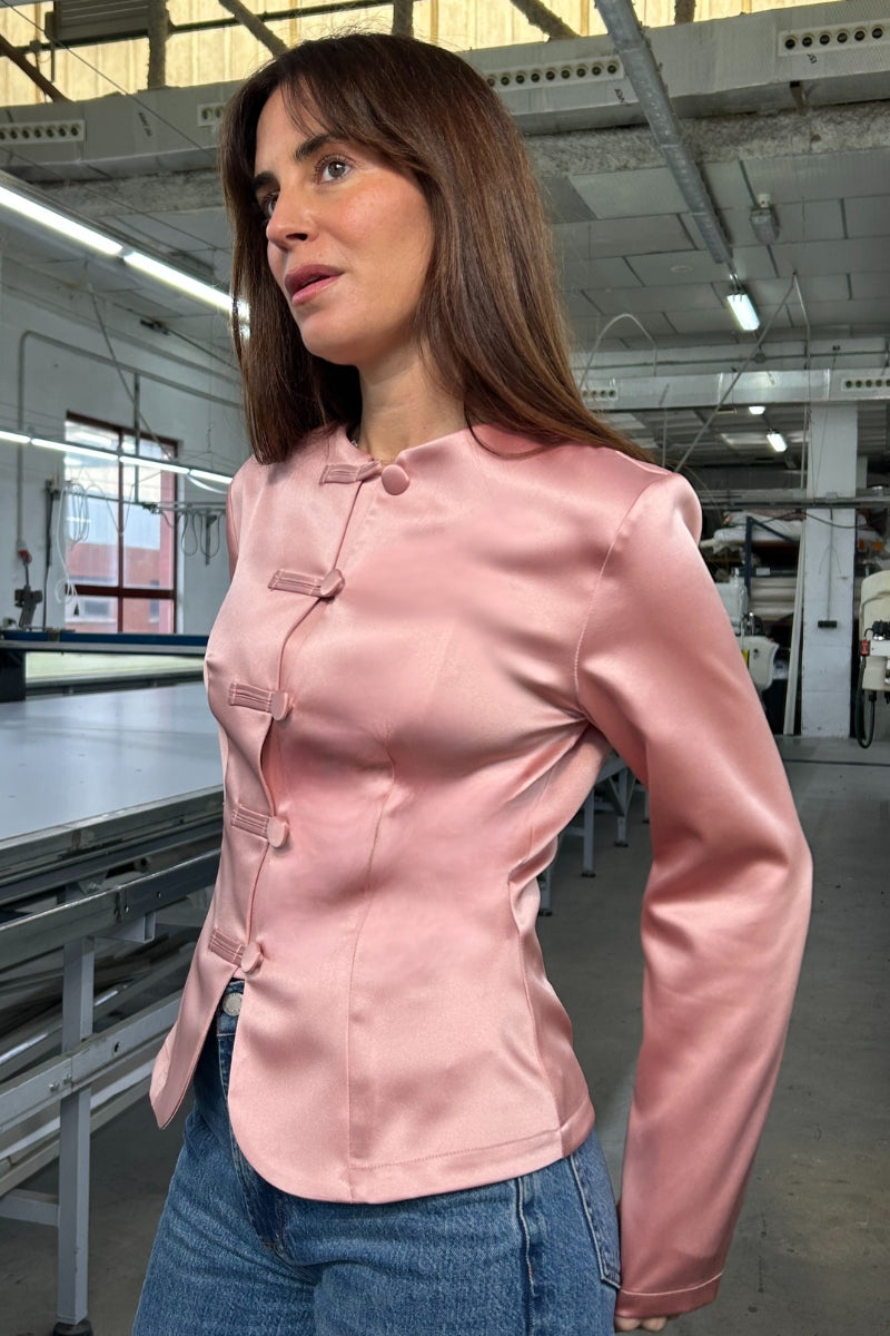 PINK SILK JACKET