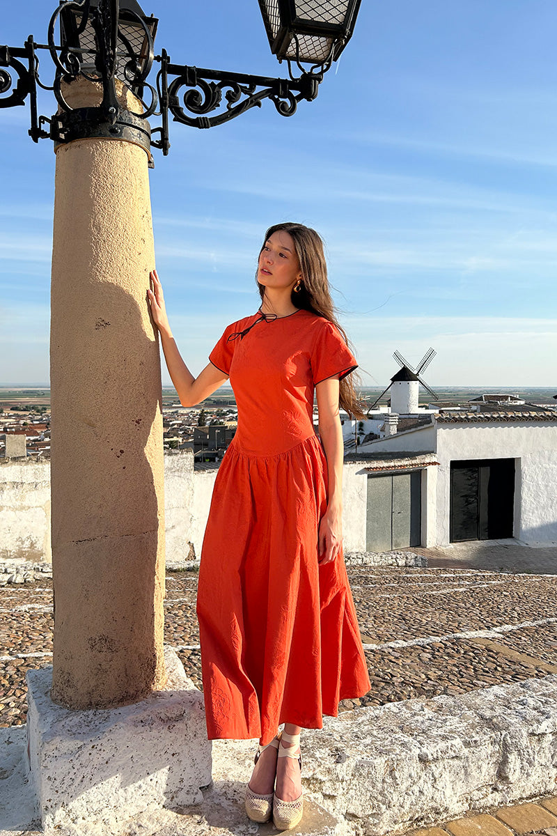 Monique Terracotta Dress