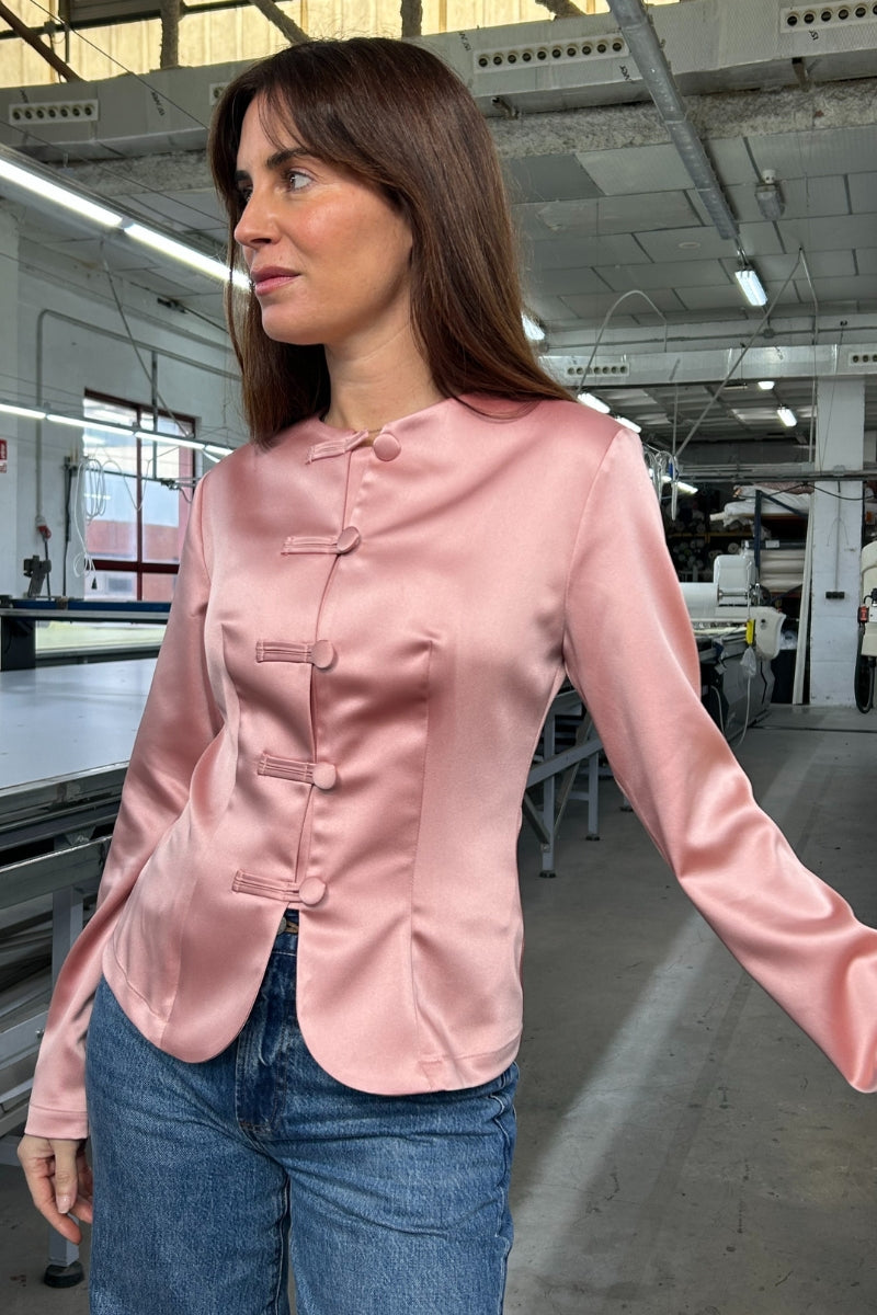 PINK SILK JACKET