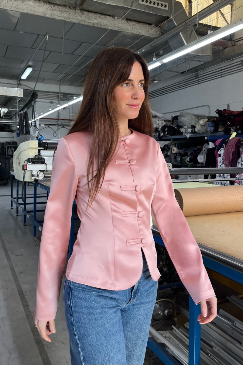 PINK SILK JACKET