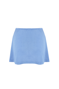 Johansson Cotton Top Blue Mini Skirt Short Unique Sustainable Back