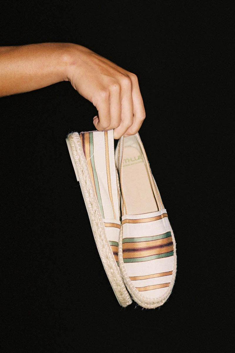 Classic Espadrilles Unique Pattern Made in Spain Sustainable Light Premium Fabrics Side