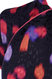 Sommar Long Dress Multi Colour Blurry Dots Kimono Sustainable Unique
